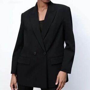 ZARA BLAZER BLACK OVERSIZED  size xs